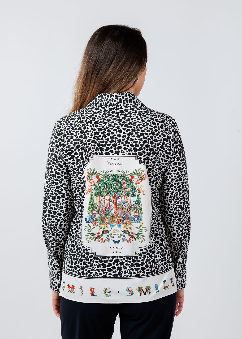 Vilagallo Tea Leopardo Shirt available at Barbara Katz