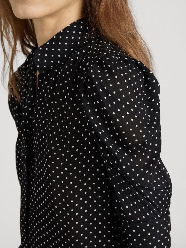 Frame The Gillian Top in Black Multi available at Barbara Katz
