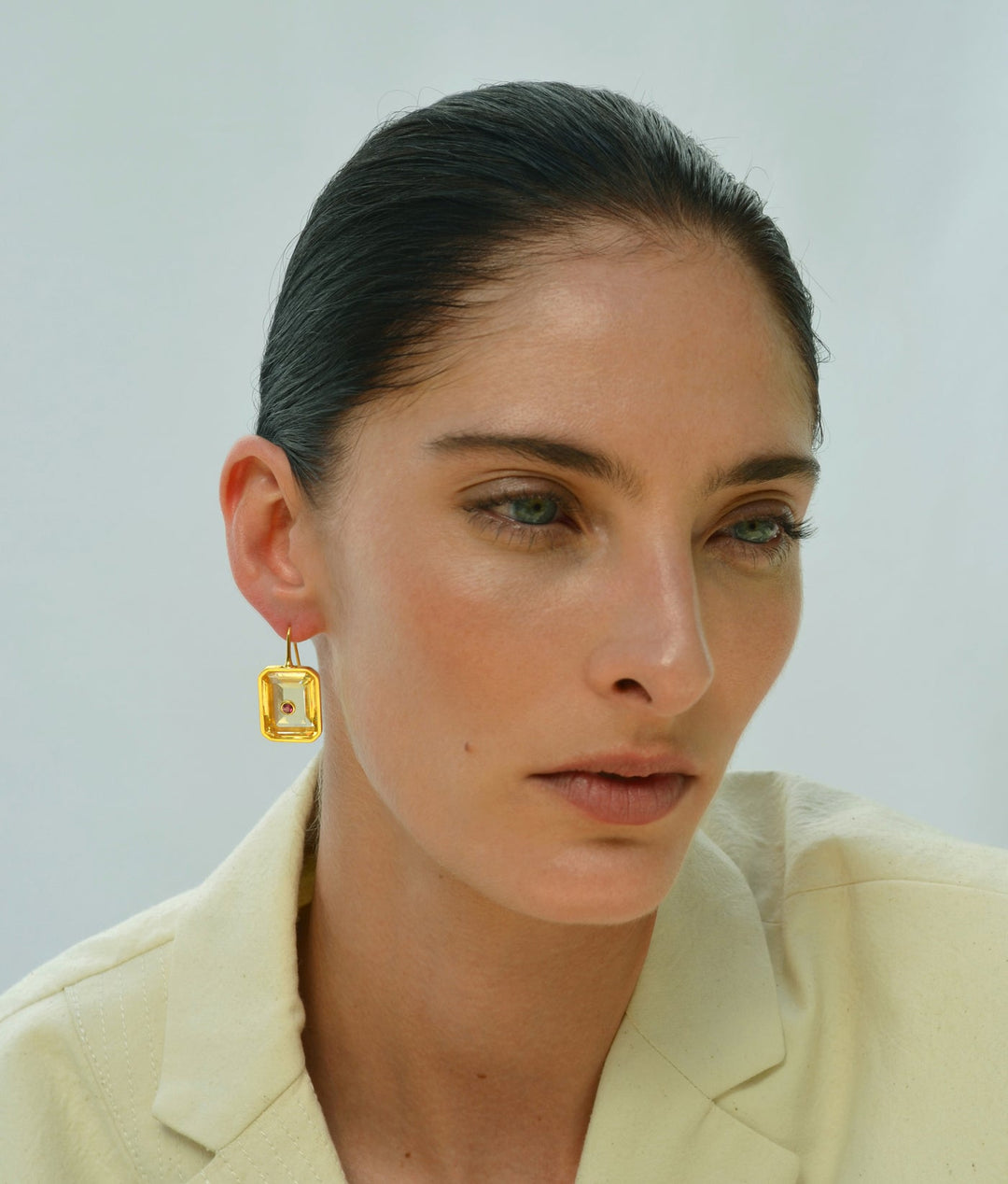 Lizzie Fortunato Tile Earrings in Citrine available at Barbara Katz