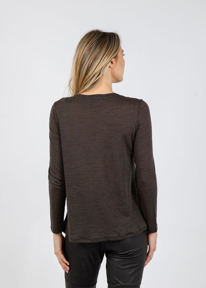 WHYCI Floral Long Sleeve Combo Top in Moro available at Barbara Katz