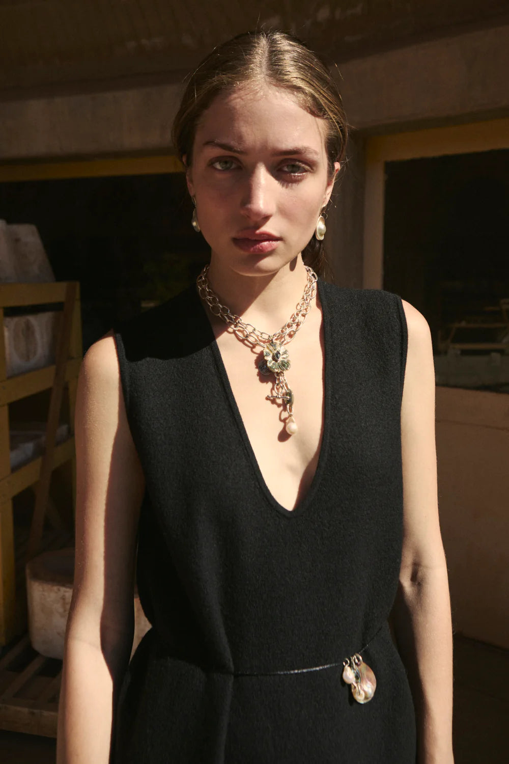 Chan Luu Angel Abalone Pendant Necklace available at Barbara Katz