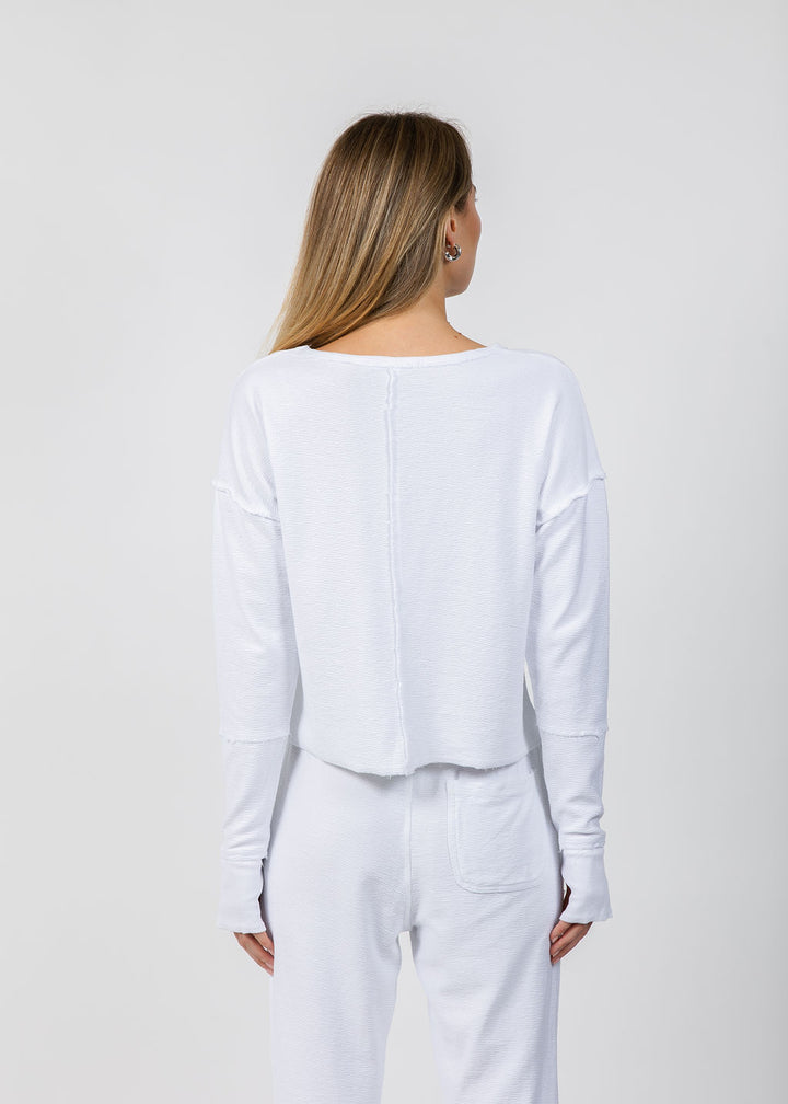 Wearables Annika Sweater in White available at Barbara Katz
