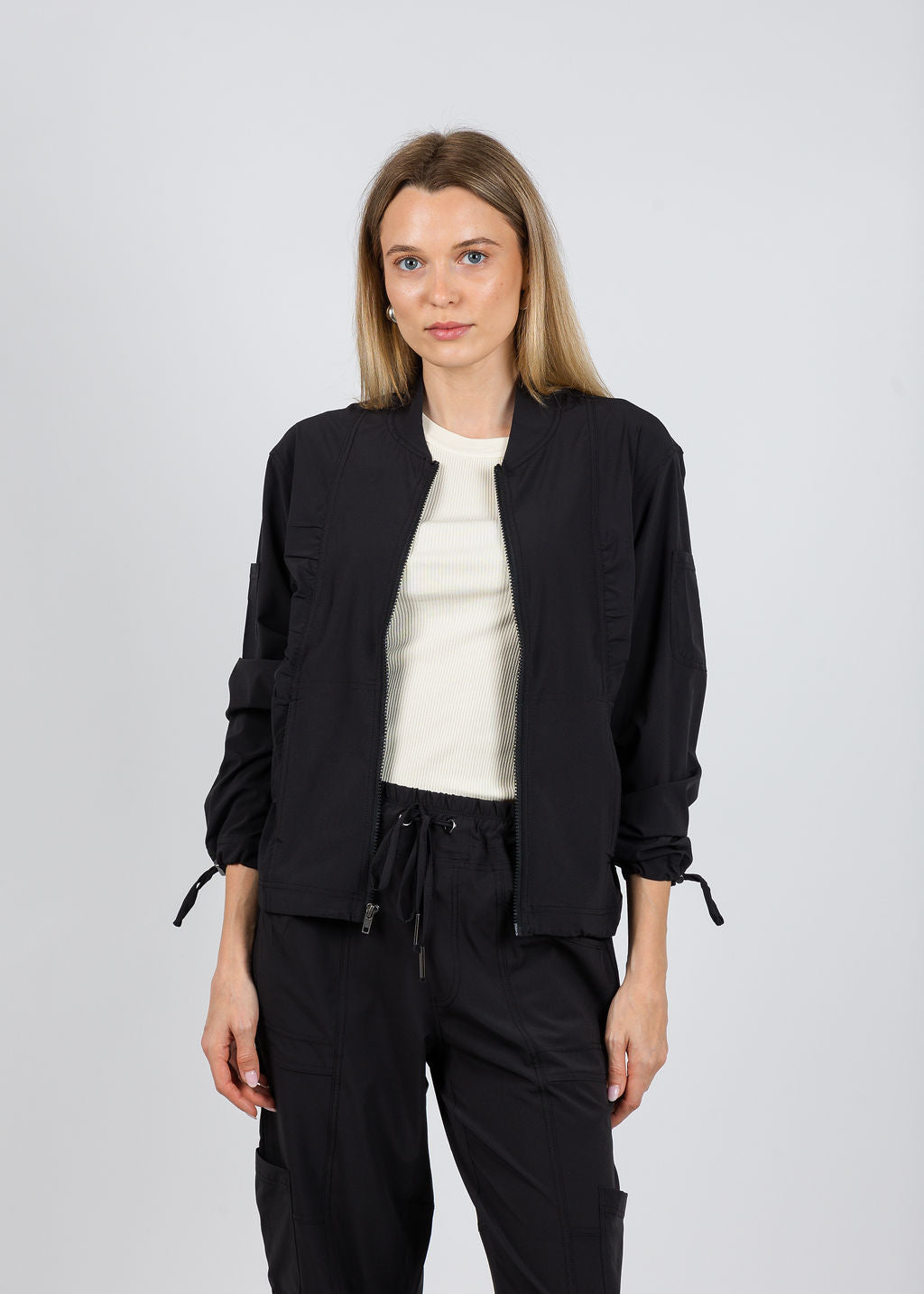 XCVI Wearables Bach Bomber Jacket in Black available at Barbara Katz