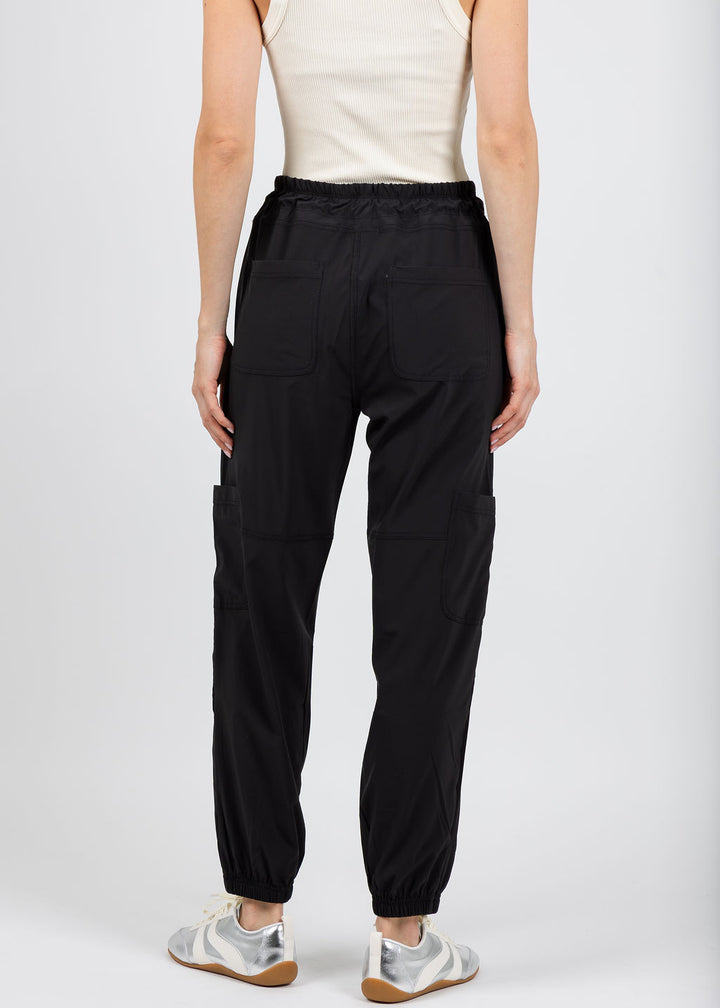 XCVI Wearables Theobald Cargo Joggers in Black available at Barbara Katz