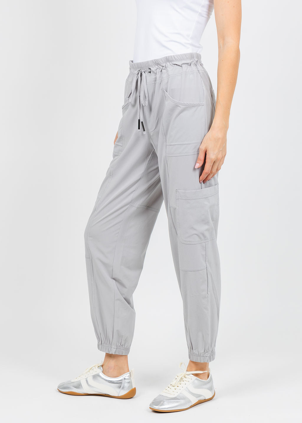 Wearables by XCVI Theobald Cargo Jogger in Acrtic available at Barbara Katz