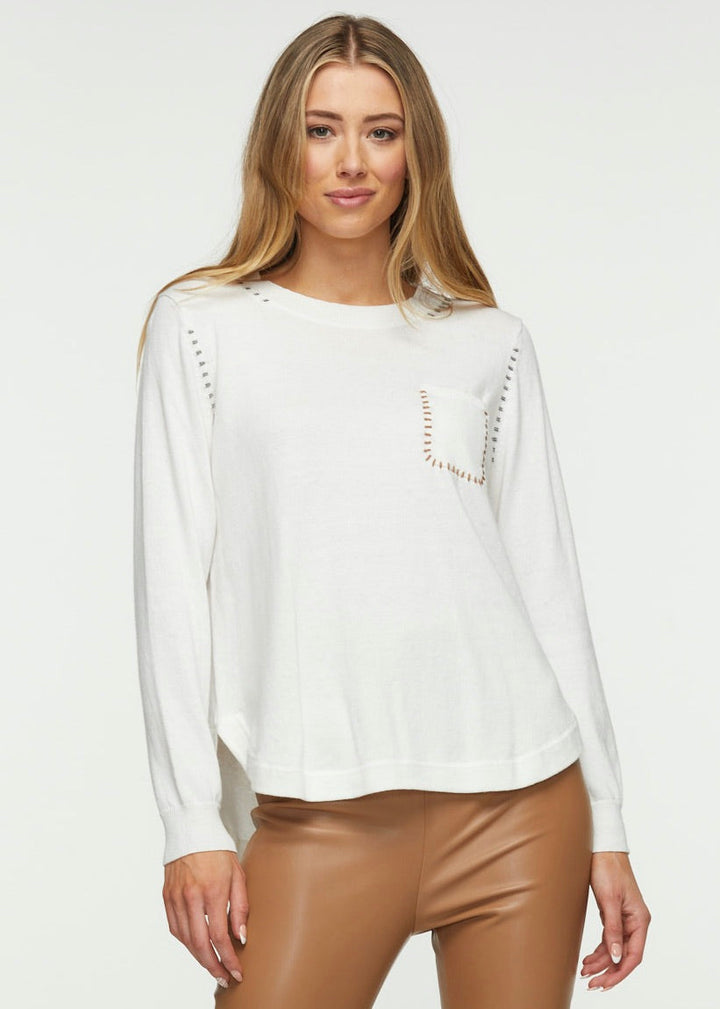 Whip Stitch Sweater - Snow