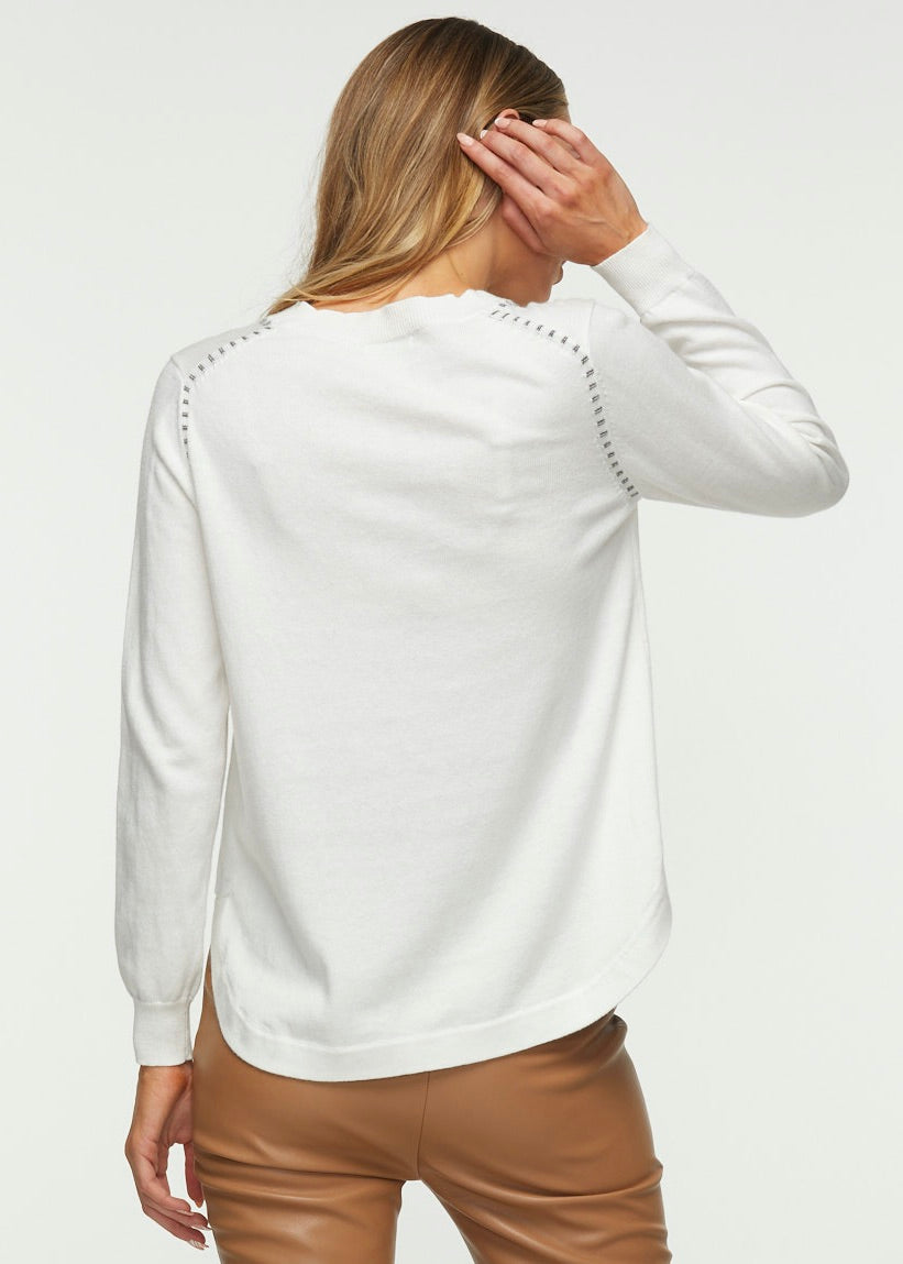 Whip Stitch Sweater - Snow
