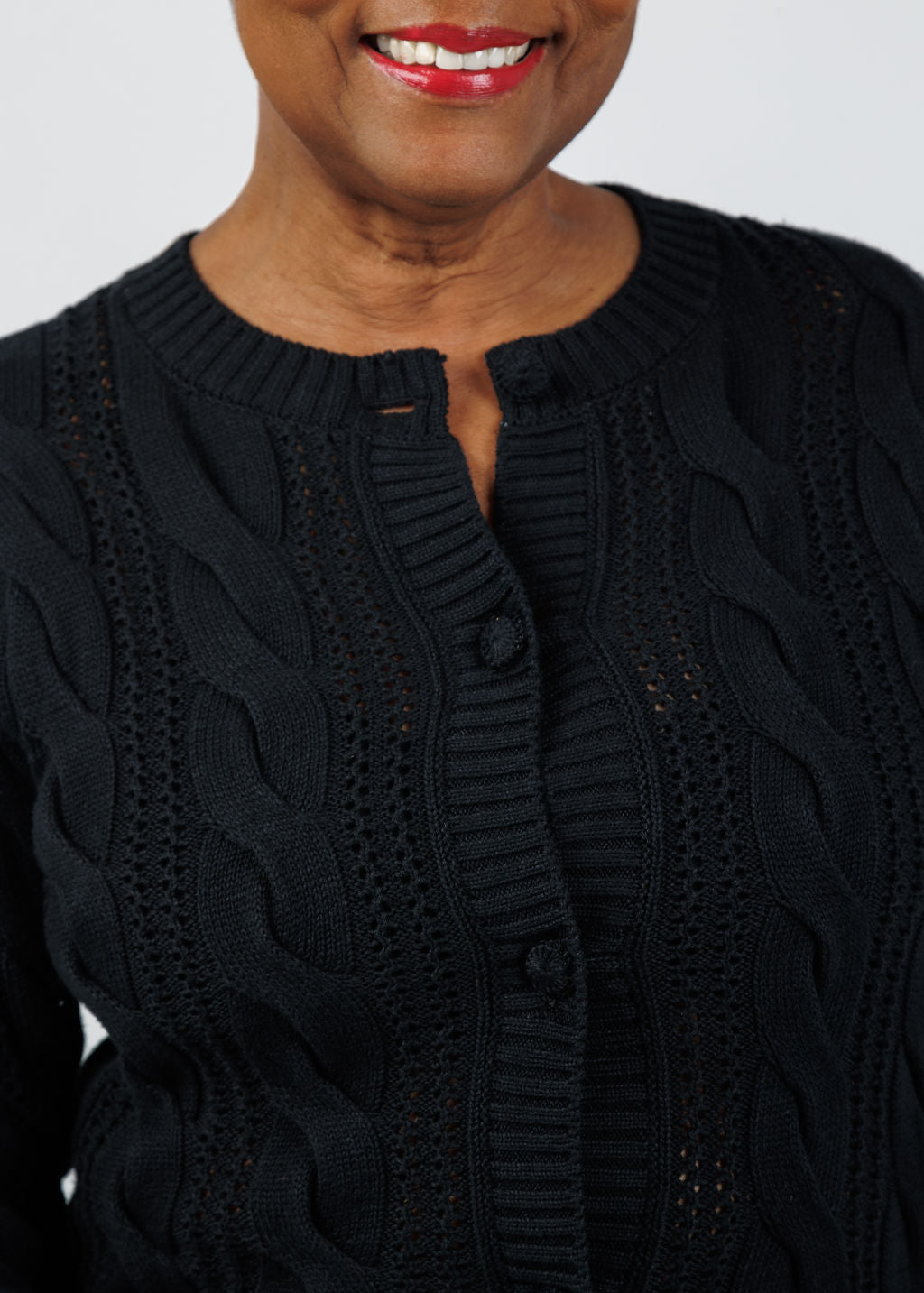 Whisper by Brodie Hazel Fringe Cardigan in Black available at Barbara Katz