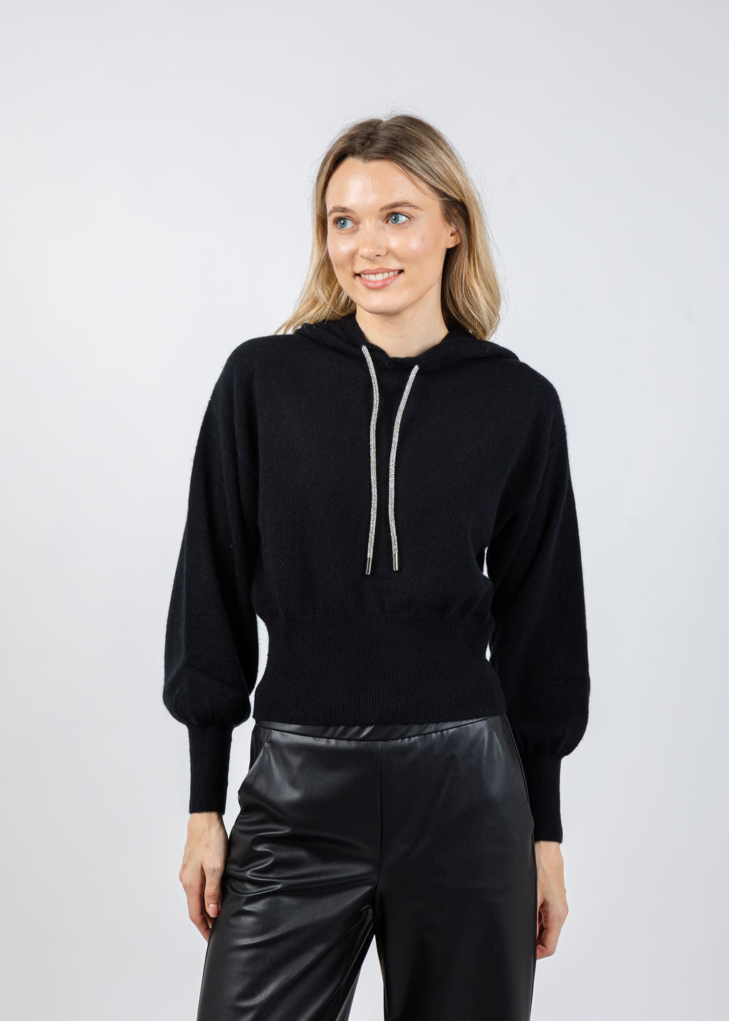 Whisper by Brodie Hillary Hoodie in Black available at Barbara Katz