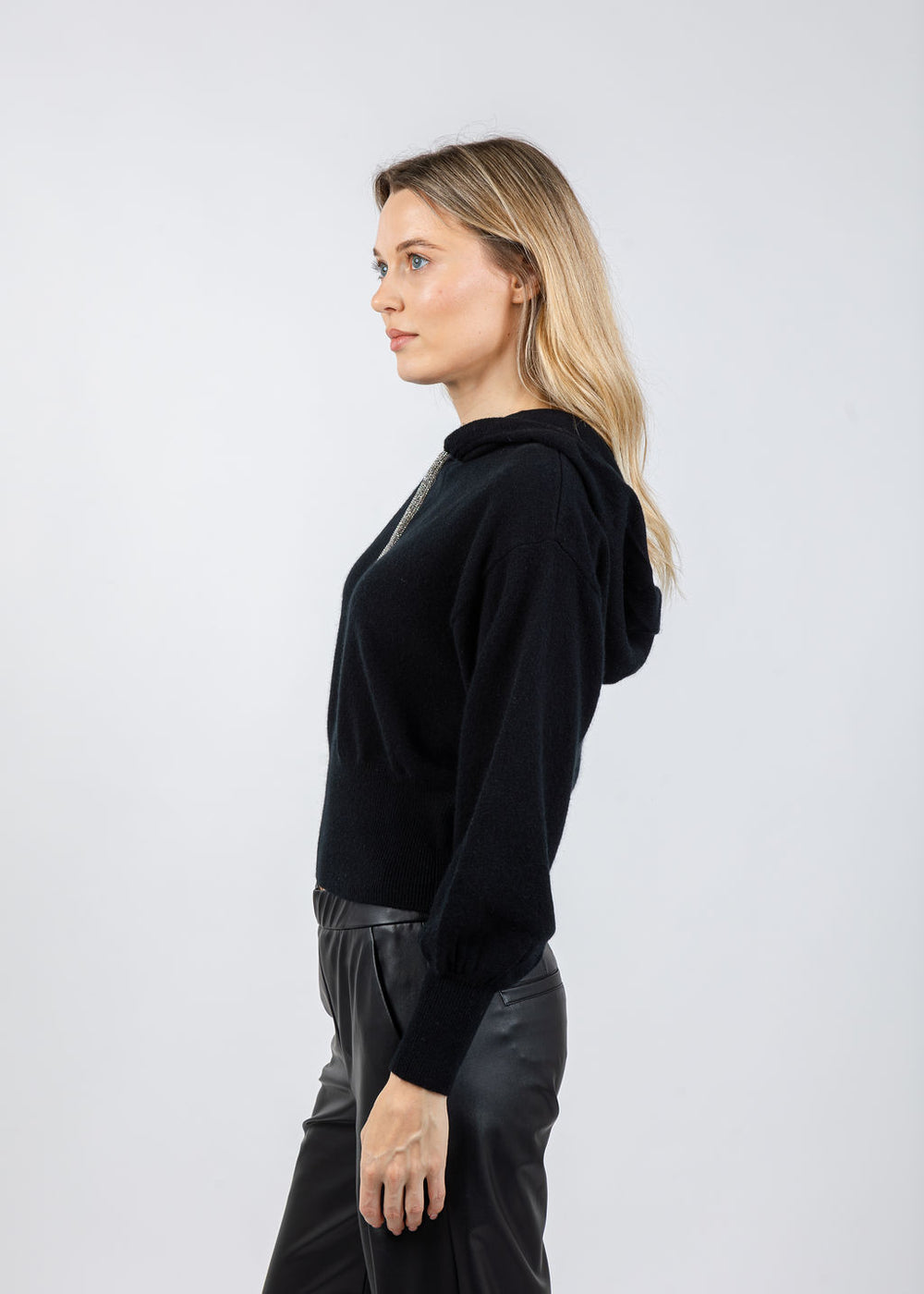 Whisper by Brodie Hillary Hoodie in Black available at Barbara Katz