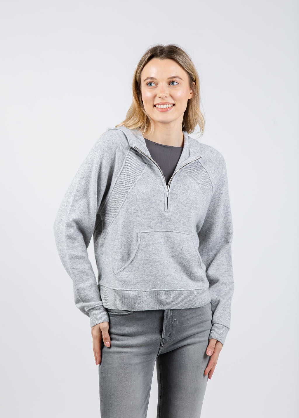 Whisper by Brodie Lola Hoodie in Super Grey available at Barbara Katz