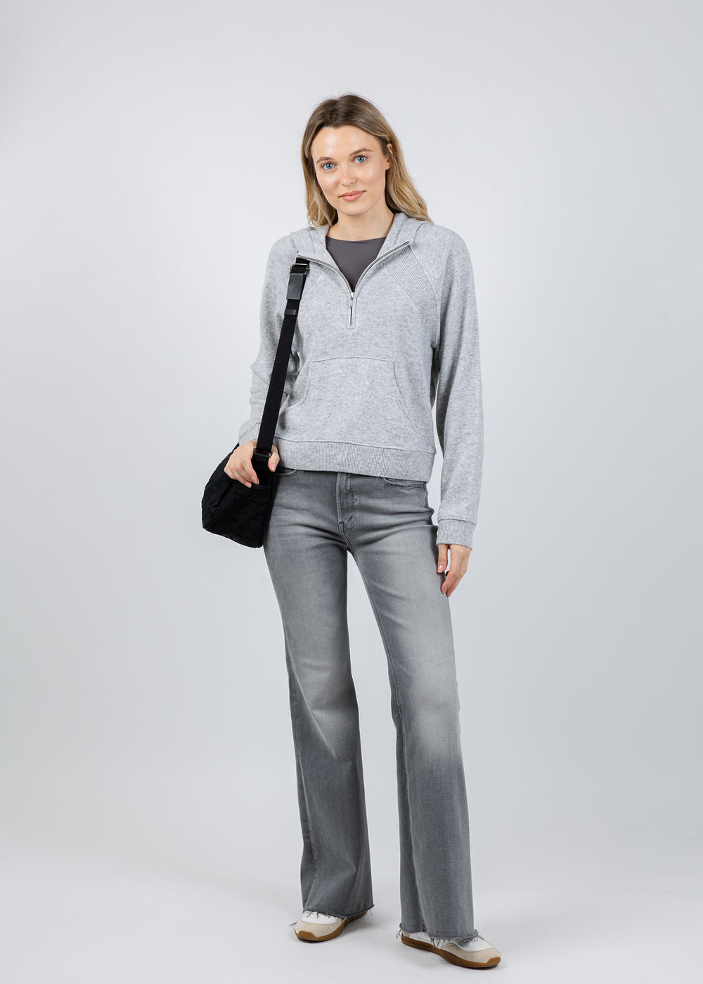 Whisper by Brodie Lola Hoodie in Super Grey available at Barbara Katz