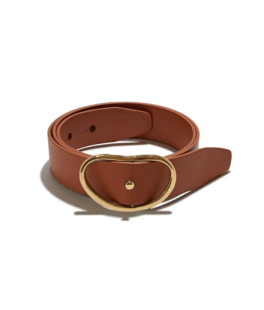 LIZZIE FORTUNATO Wide Georgia Belt - Tan