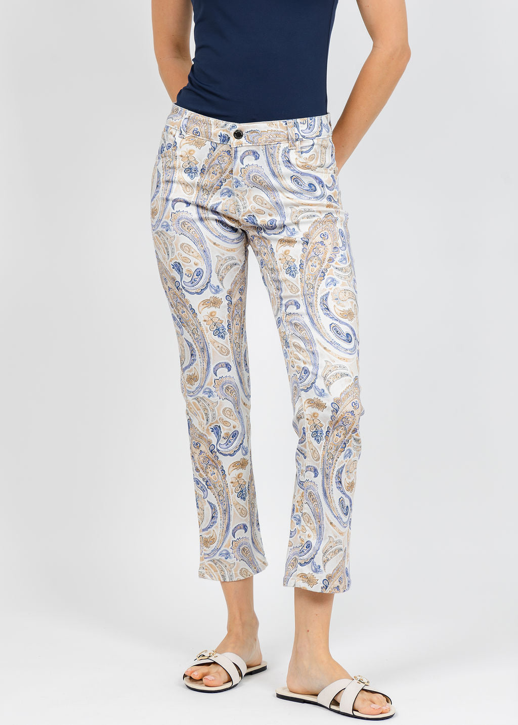 Wonderjeans Ankle Jean 27" in Boho Paisley available at Barbara Katz