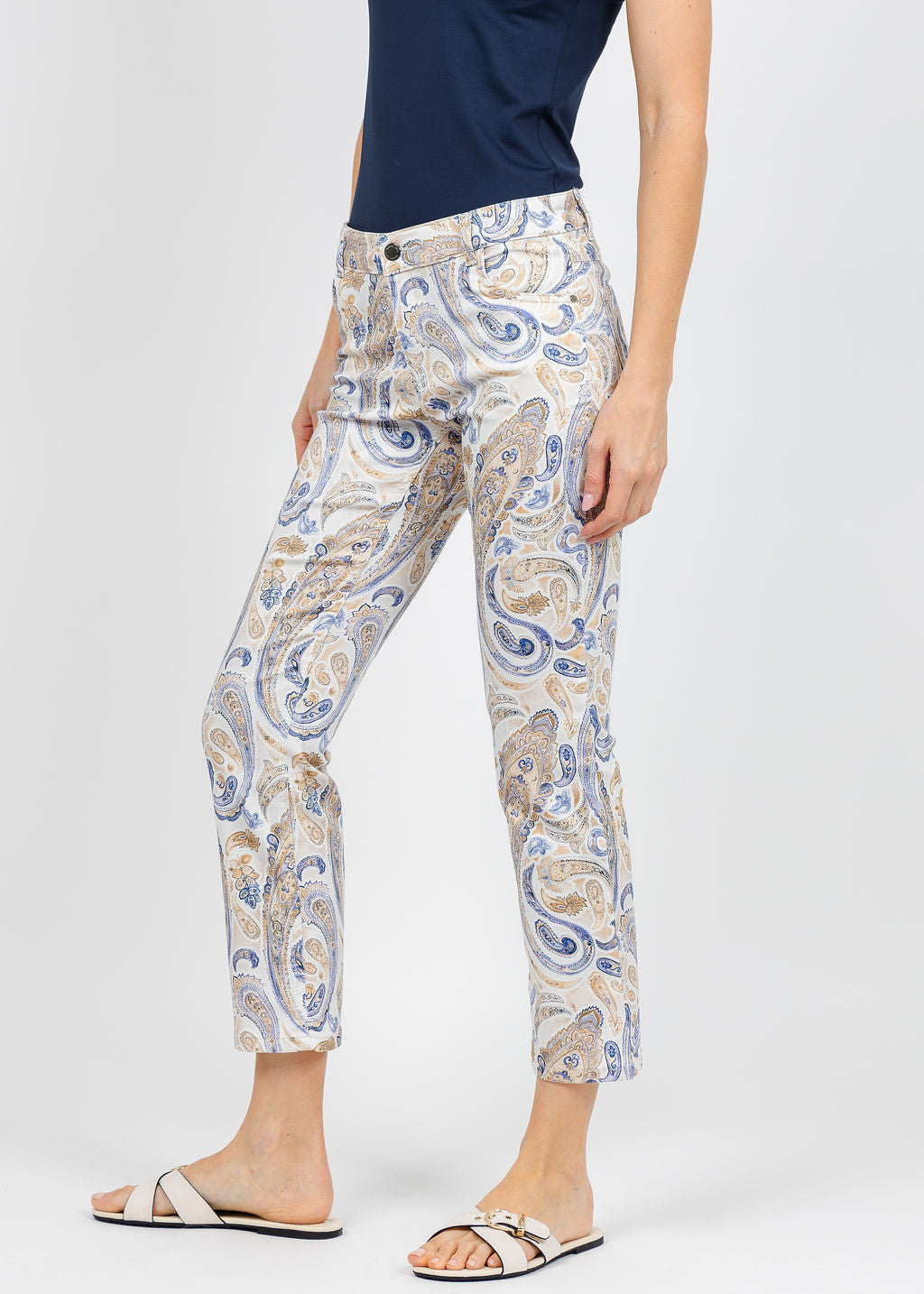 Wonderjeans Ankle Jean 27" in Boho Paisley available at Barbara Katz
