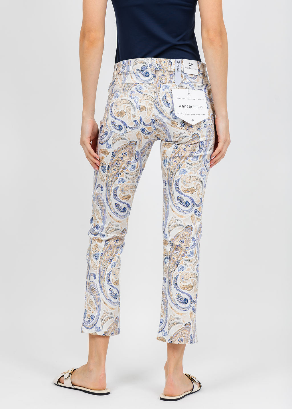 Wonderjeans Ankle Jean 27" in Boho Paisley available at Barbara Katz