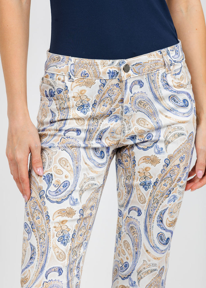 Wonderjeans Ankle Jean 27" in Boho Paisley available at Barbara Katz