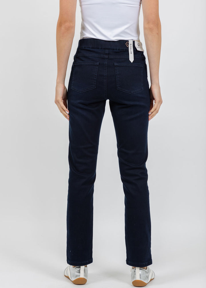 Wonderjeans Pull-On Ankle Jean 27" in Blue Used available at Barbara Katz