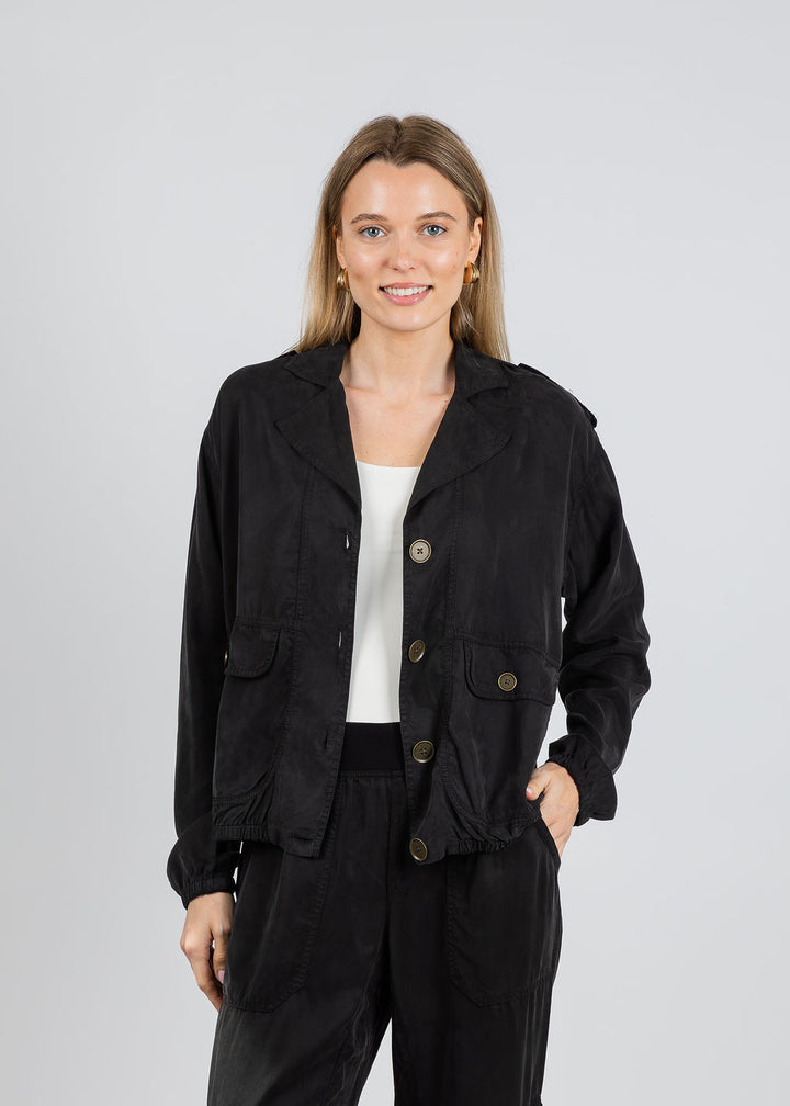 XCVI Miro Jacket in Black available at Barbara Katz