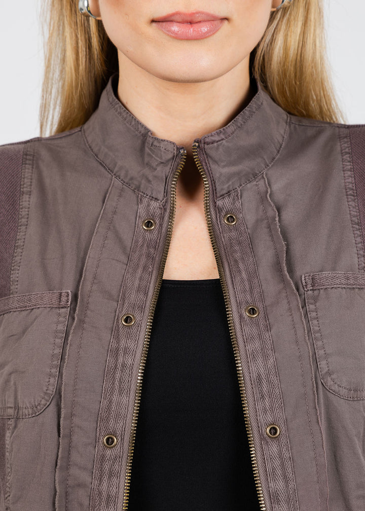 XCVI Murphy Zip-Up Jacket in Virtuoso Pigment available at Barbara Katz