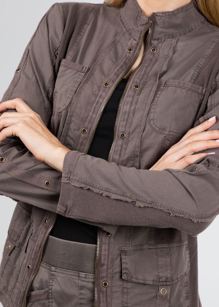 XCVI Murphy Zip-Up Jacket in Virtuoso Pigment available at Barbara Katz