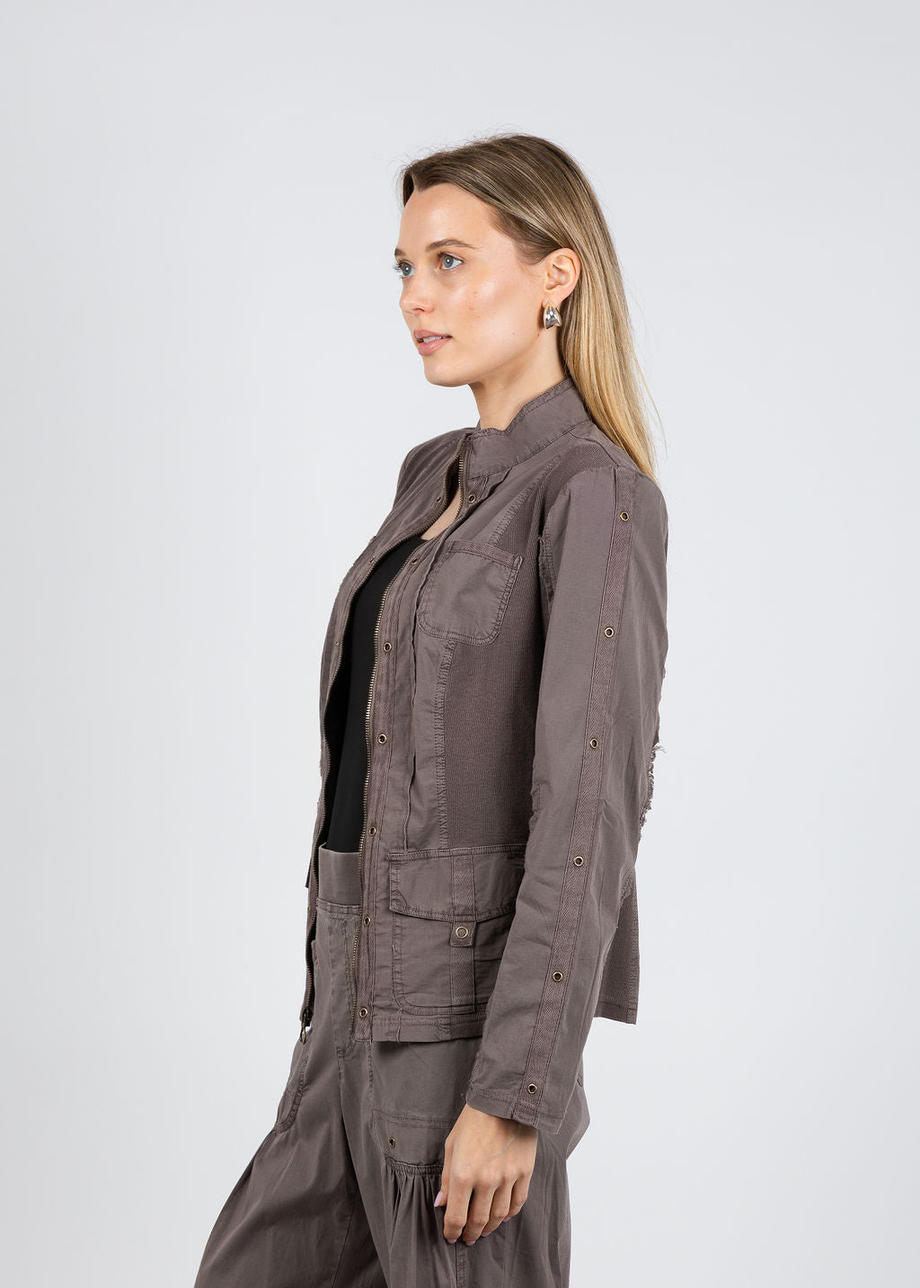 XCVI Murphy Zip-Up Jacket in Virtuoso Pigment available at Barbara Katz