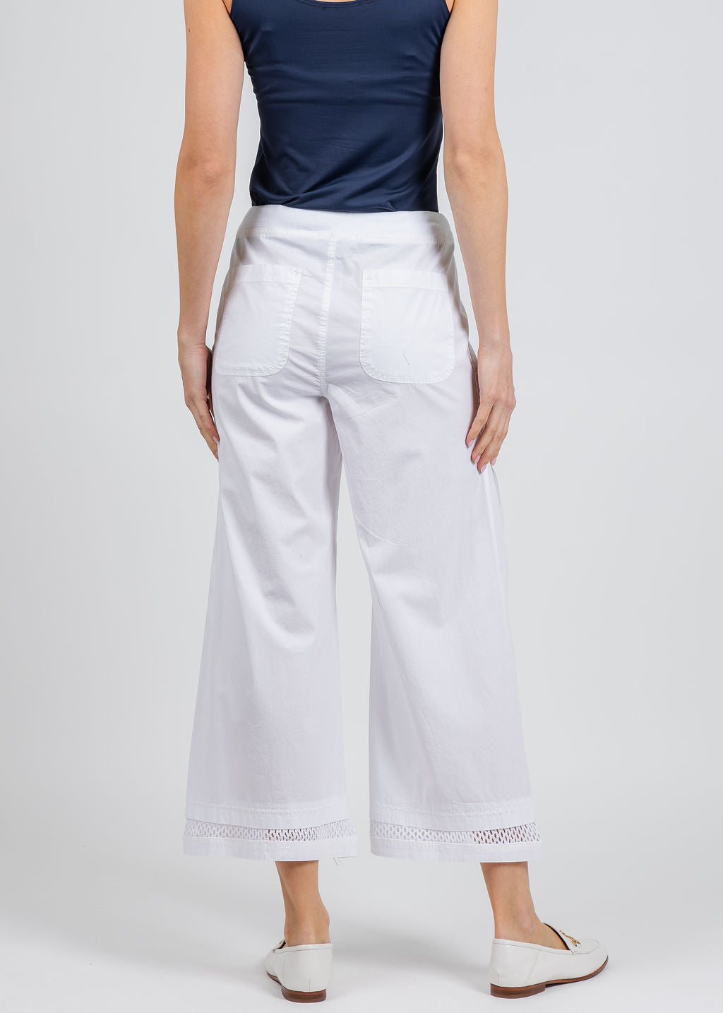XCVI Roel Crop Pants in White available at Barbara Katz