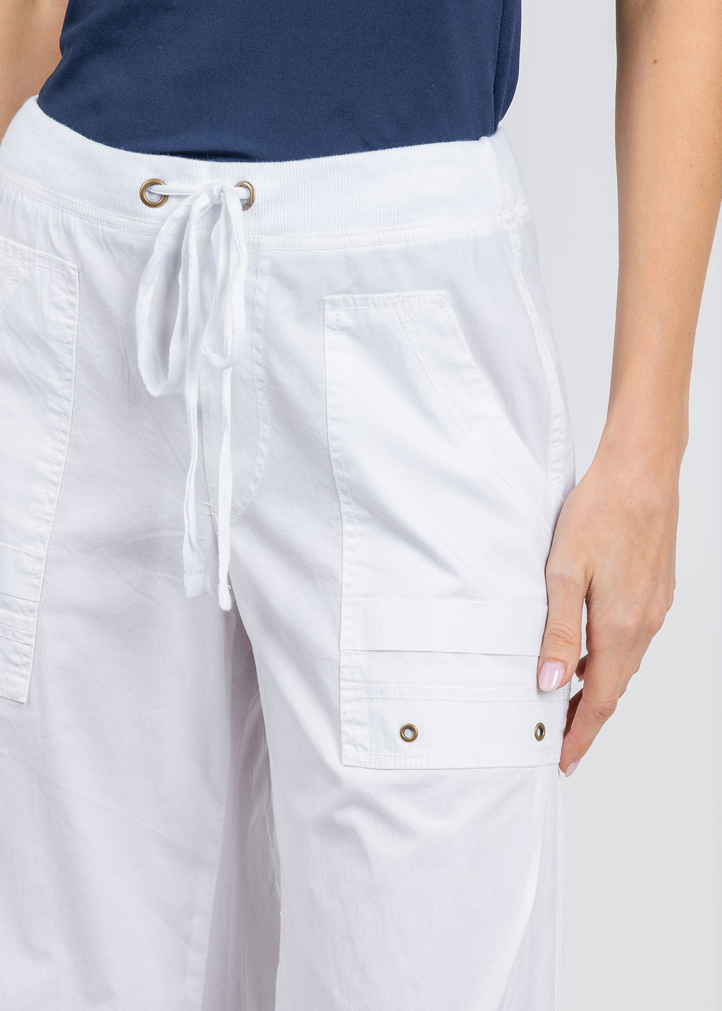 XCVI Roel Crop Pants in White available at Barbara Katz