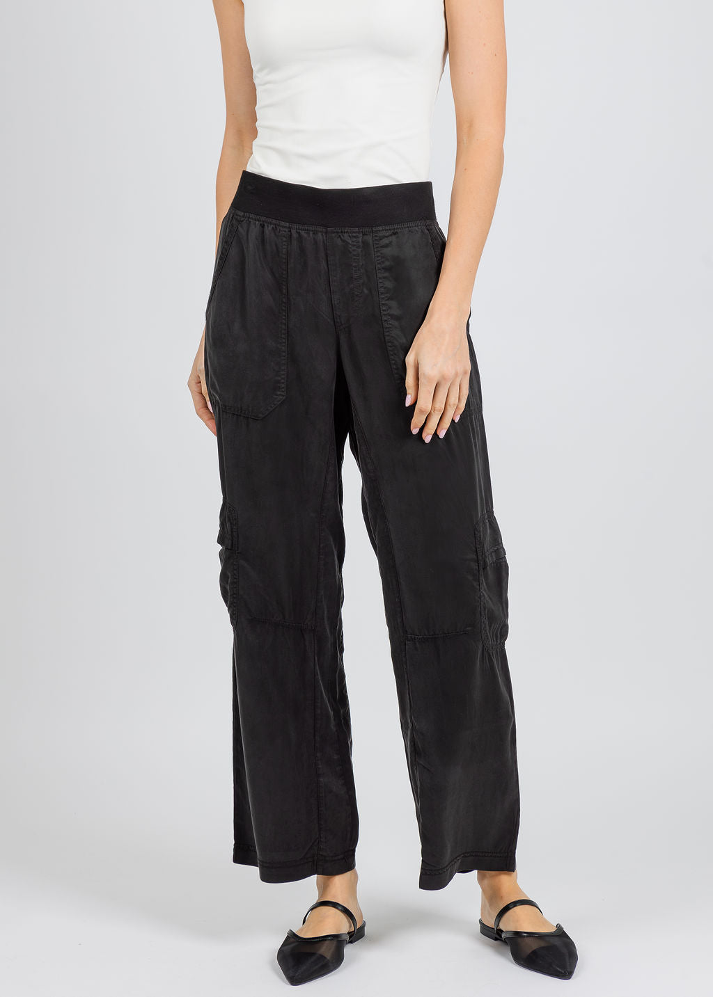 XCVI Taran Cargo Pants in Black available at Barbara Katz