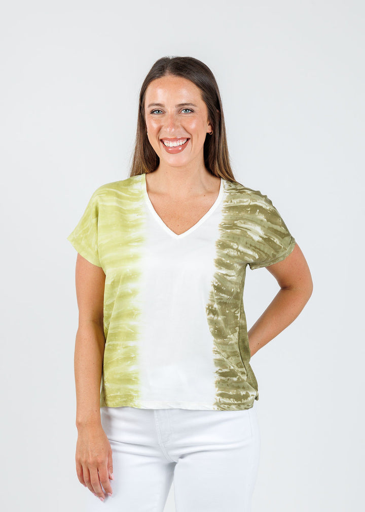 XCVI Ulysses V Neck Top in Aeriel Wash Vineyard available at Barbara Katz