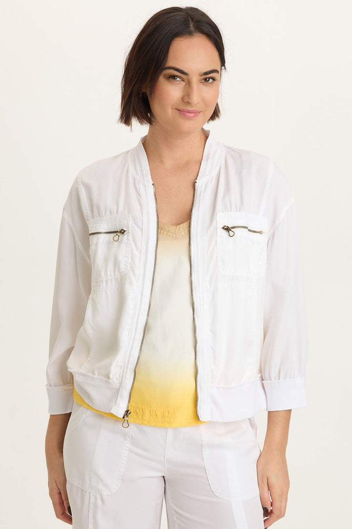 XCVI Wynton Jacket in White available at Barbara Katz