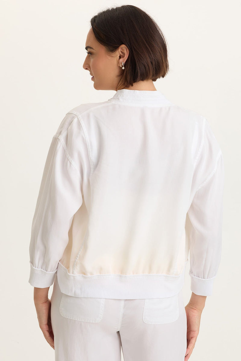XCVI Wynton Jacket in White available at Barbara Katz