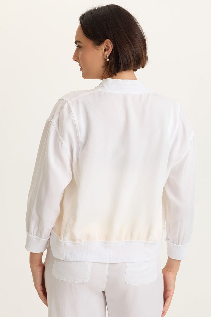 XCVI Wynton Jacket in White available at Barbara Katz