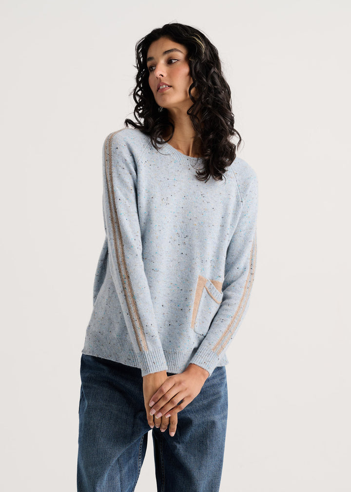 Zaket &amp; Plover Fleck Sweater in Sky available at Barbara Katz
