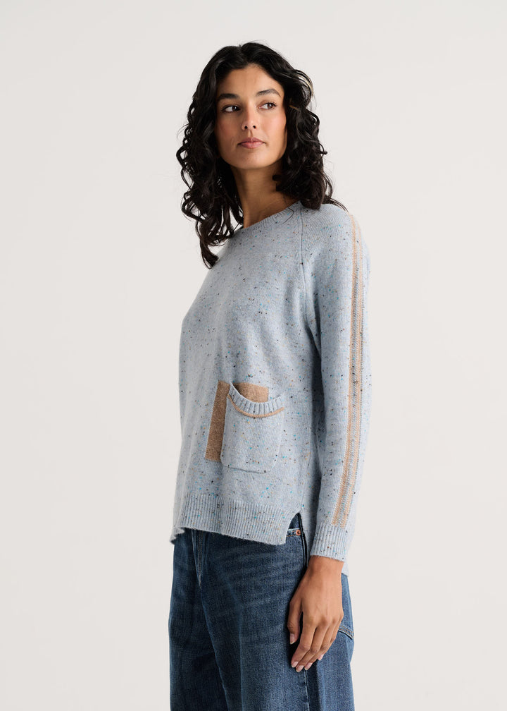 Zaket &amp; Plover Fleck Sweater in Sky available at Barbara Katz
