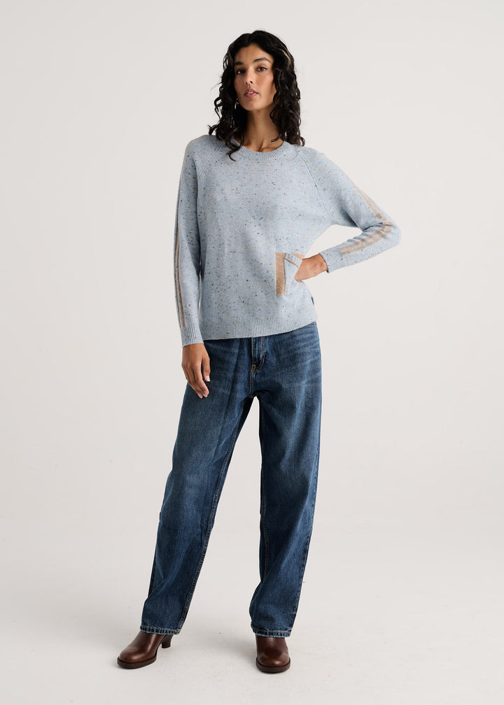 Zaket &amp; Plover Fleck Sweater in Sky available at Barbara Katz