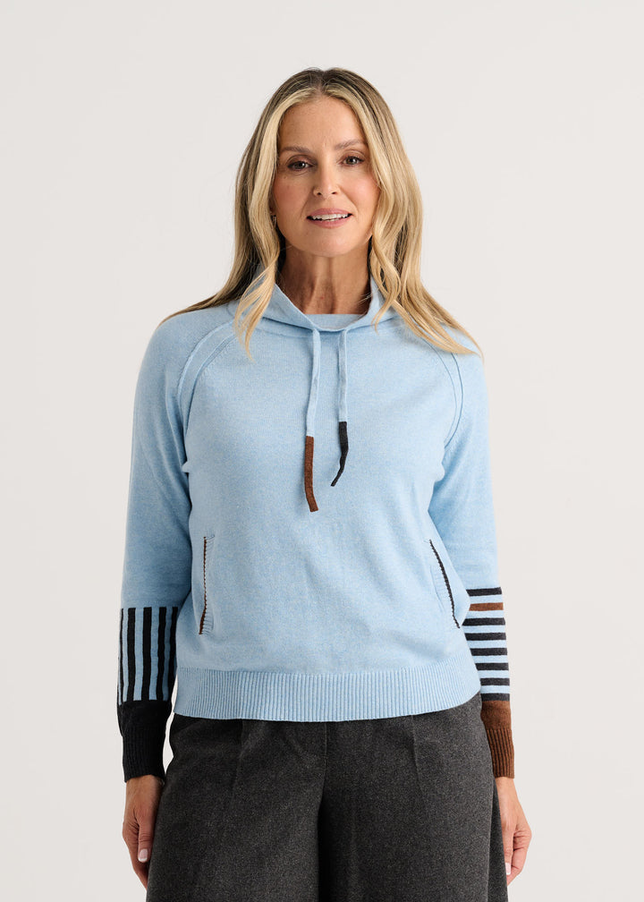 Zaket &amp; Plover Drawcord Sweater in Arctic available at Barbara Katz