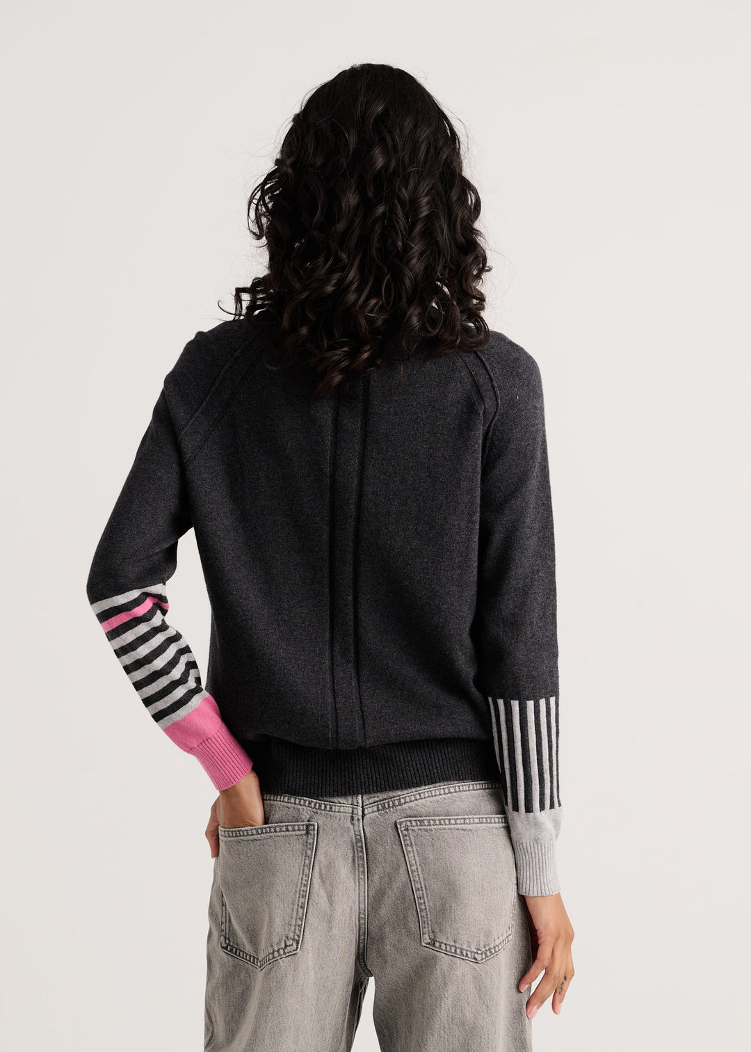 Zaket &amp; Plover Drawcord Sweater in Charcoal available at Barbara Katz