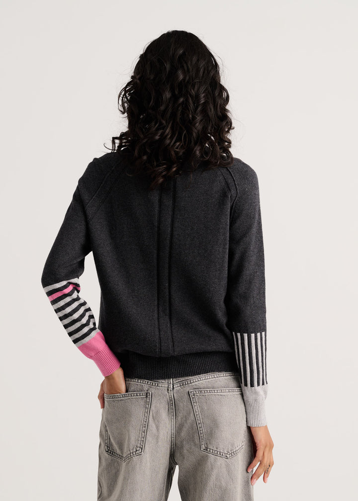 Zaket &amp; Plover Drawcord Sweater in Charcoal available at Barbara Katz