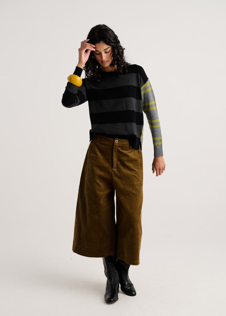 Zaket &amp; Plover Bold Stripe Sweater in Black available at Barbara Katz