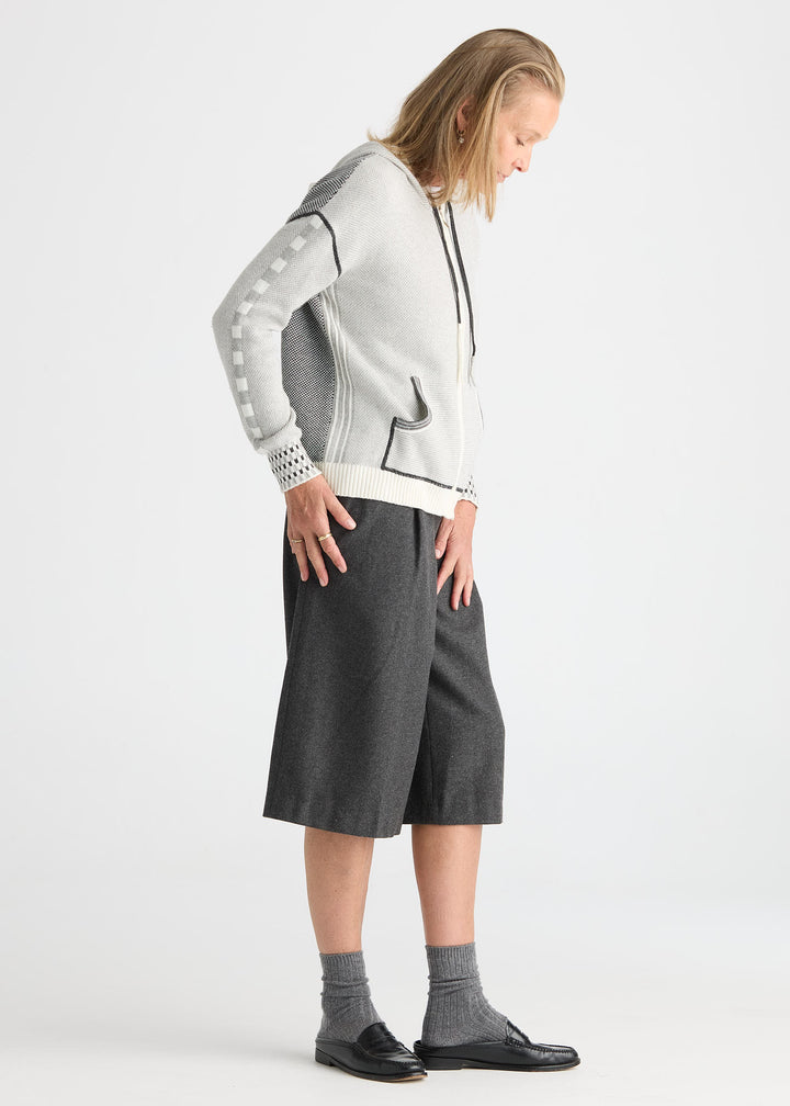 Zaket &amp; Plover Birdseye Hoodie in Snow available at Barbara Katz