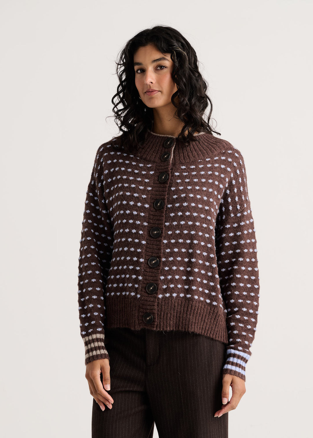 Zaket &amp; Plover Textured Jacket in Chocolate available at Barbara Katz