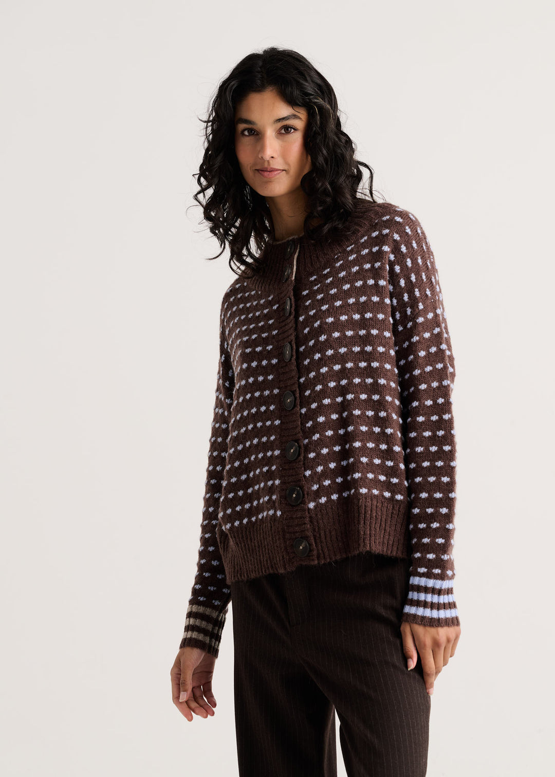 Zaket &amp; Plover Textured Jacket in Chocolate available at Barbara Katz