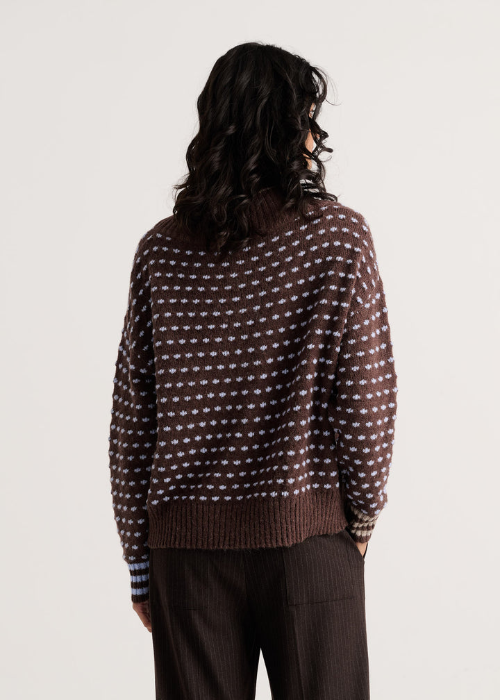 Zaket &amp; Plover Textured Jacket in Chocolate available at Barbara Katz