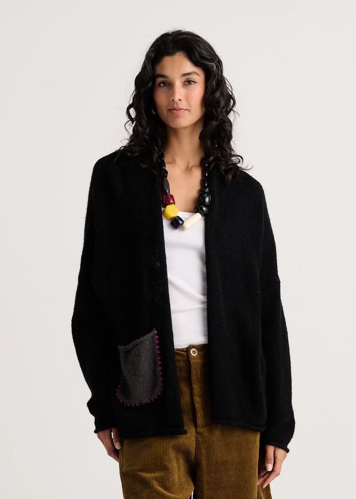 Zaket &amp; Plover Eye Spy Cardigan in Black available at Barbara Katz