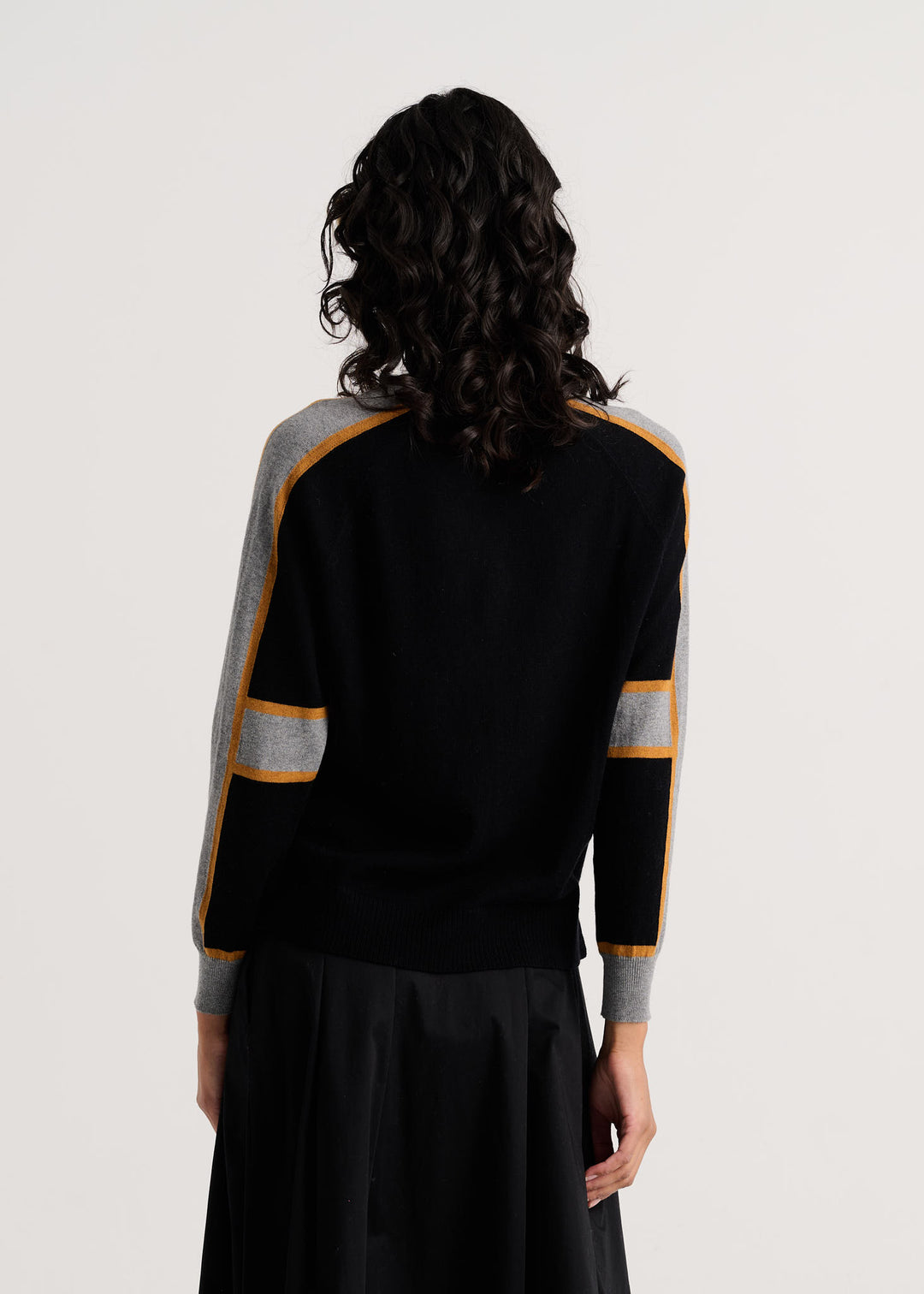 Zaket &amp; Plover Block Play Sweater in Black available at Barbara Katz