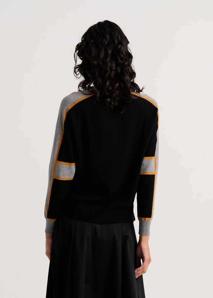 Zaket &amp; Plover Block Play Sweater in Black available at Barbara Katz