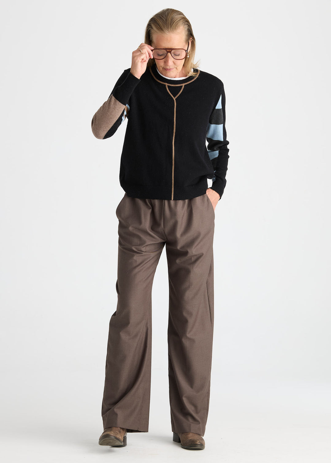 Zaket &amp; Plover Weekend Ease Sweater in Black available at Barbara Katz