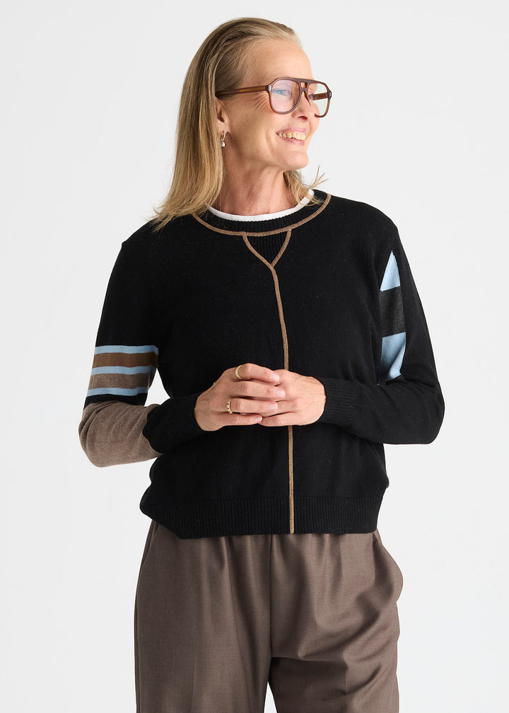 Zaket &amp; Plover Weekend Ease Sweater in Black available at Barbara Katz