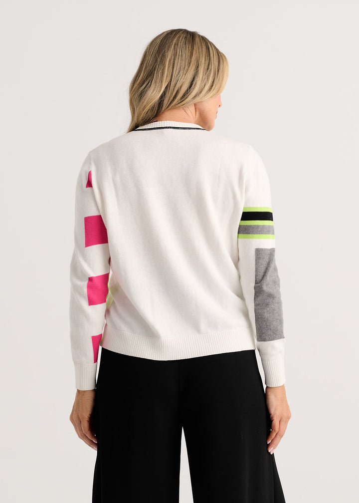 Zaket &amp; Plover Weekend Ease Sweater in White available at Barbara Katz